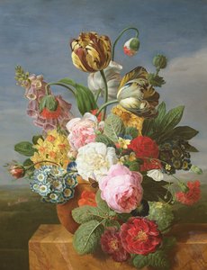 Bukett med blomster i en vase